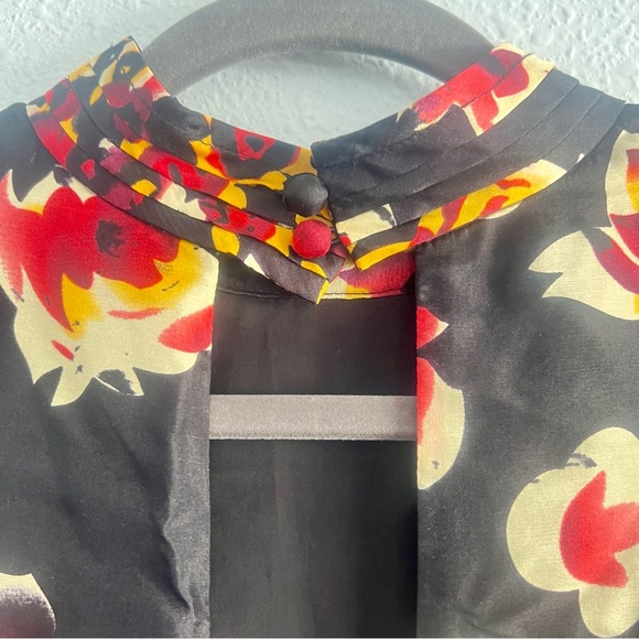 Aryn K. 100% Silk Floral Mini Dress Size M - Picture 7 of 11